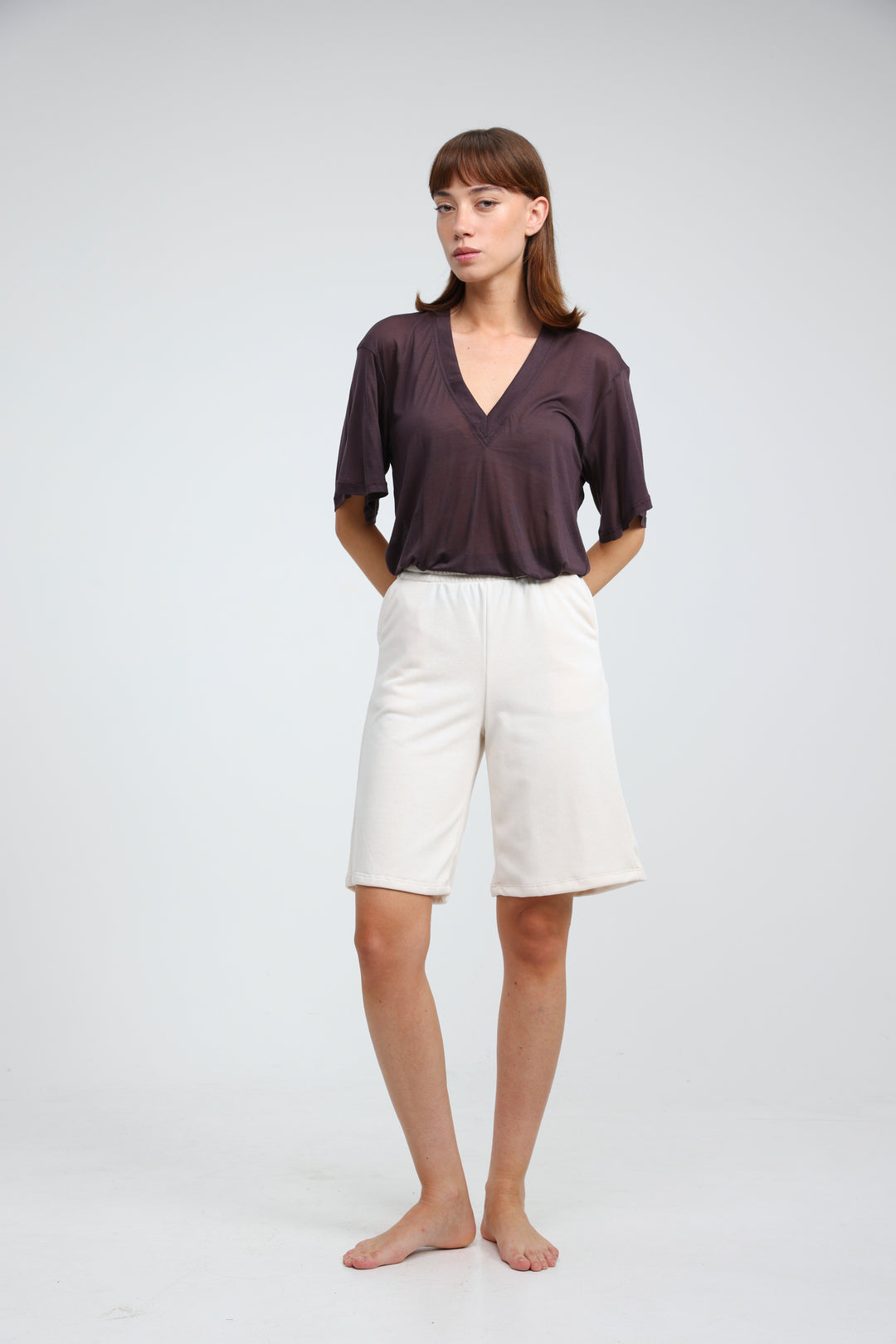 Clean33 Plum V T-Shirt