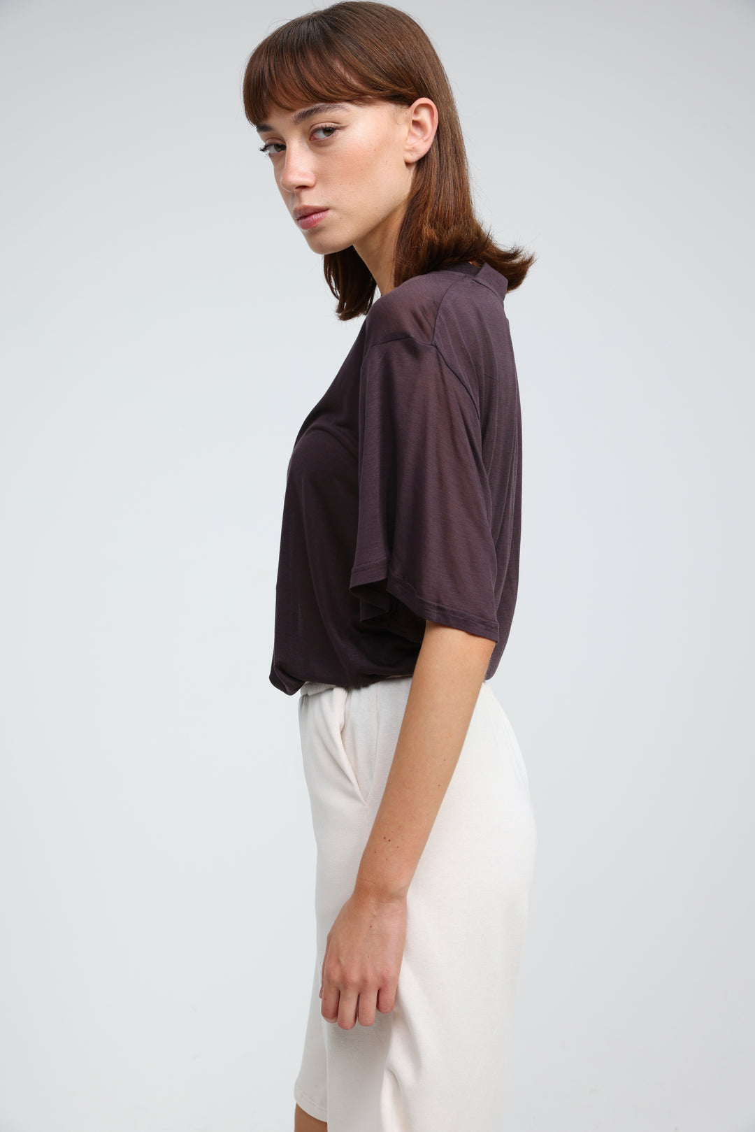 Clean33 Plum V T-Shirt