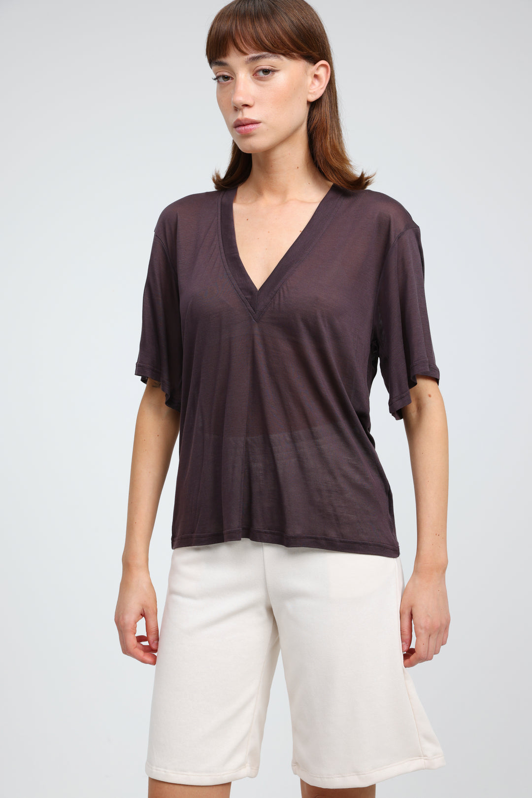 Clean33 Plum V T-Shirt