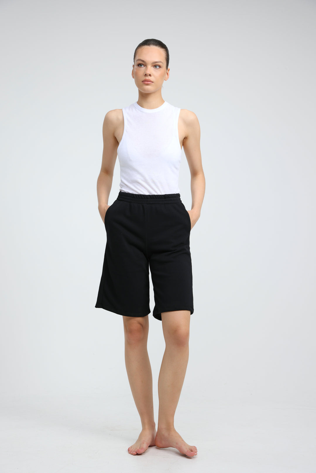 Clean38 Black Bermuda Shorts