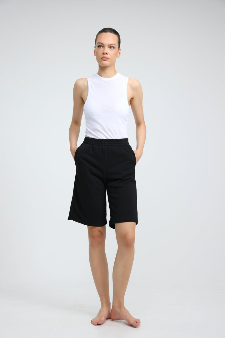 Clean38 Black Bermuda Shorts