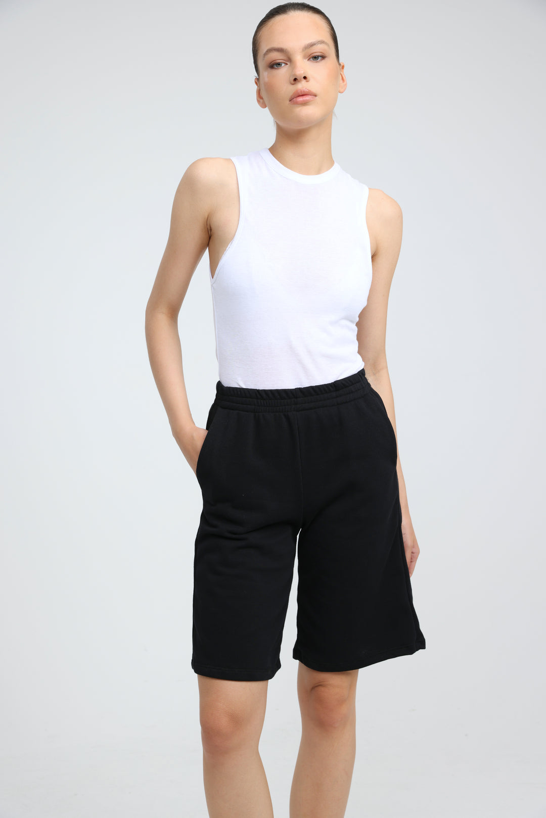 Clean38 Black Bermuda Shorts