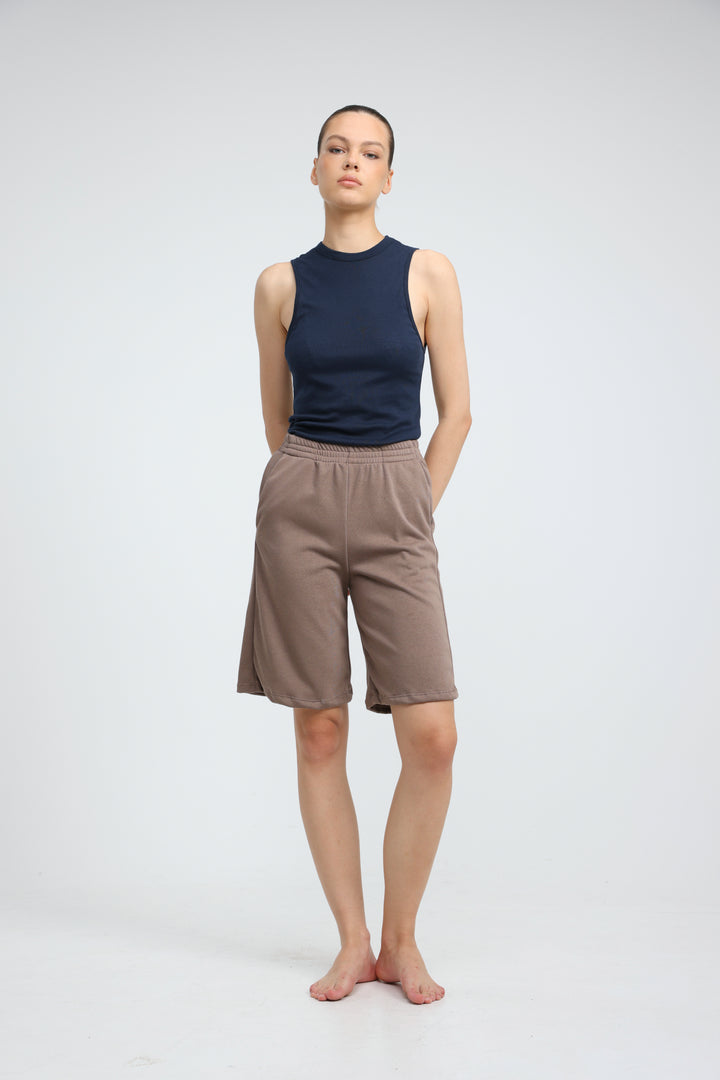 Clean38 Brown Bermuda Shorts