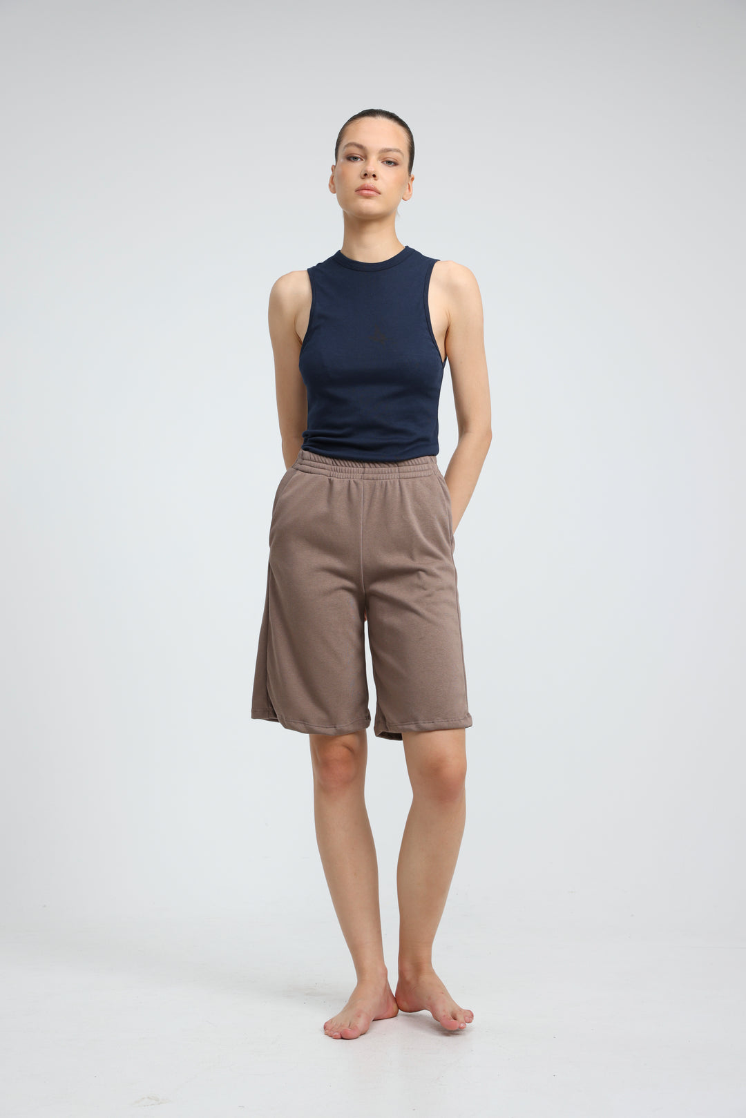 Clean38 Brown Bermuda Shorts