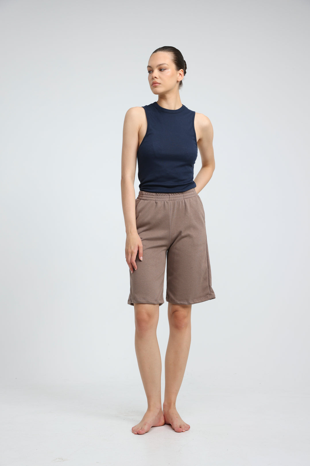 Clean38 Brown Bermuda Shorts