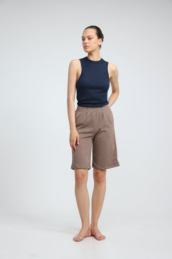 Clean38 Brown Bermuda Shorts