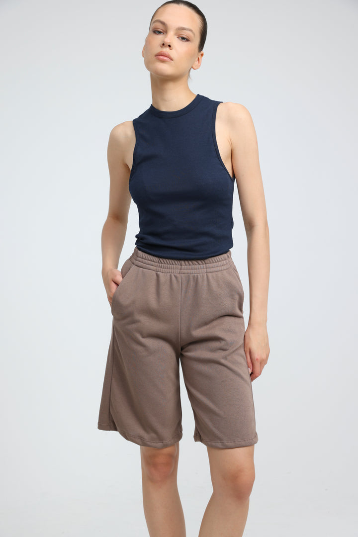 Clean38 Brown Bermuda Shorts