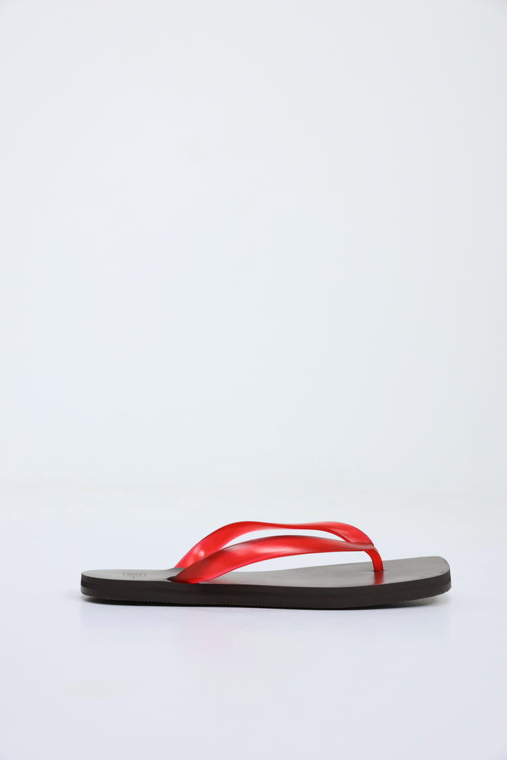 Clean Translucent Red Flip Flops