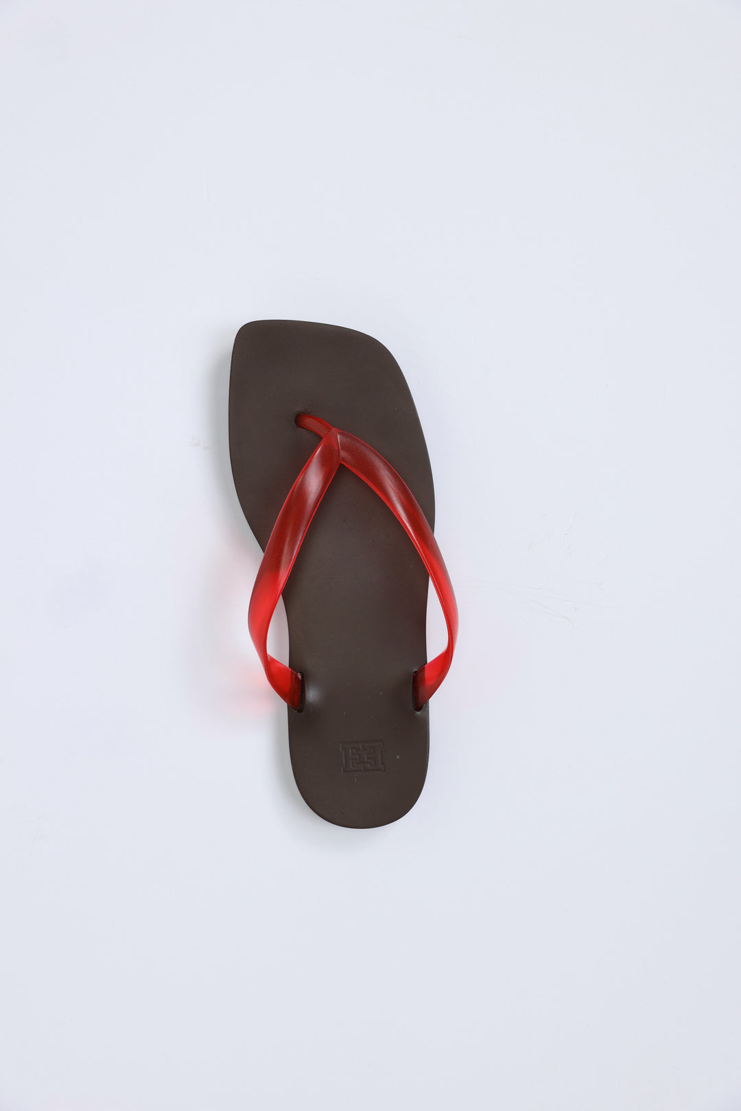 Clean Translucent Red Flip Flops