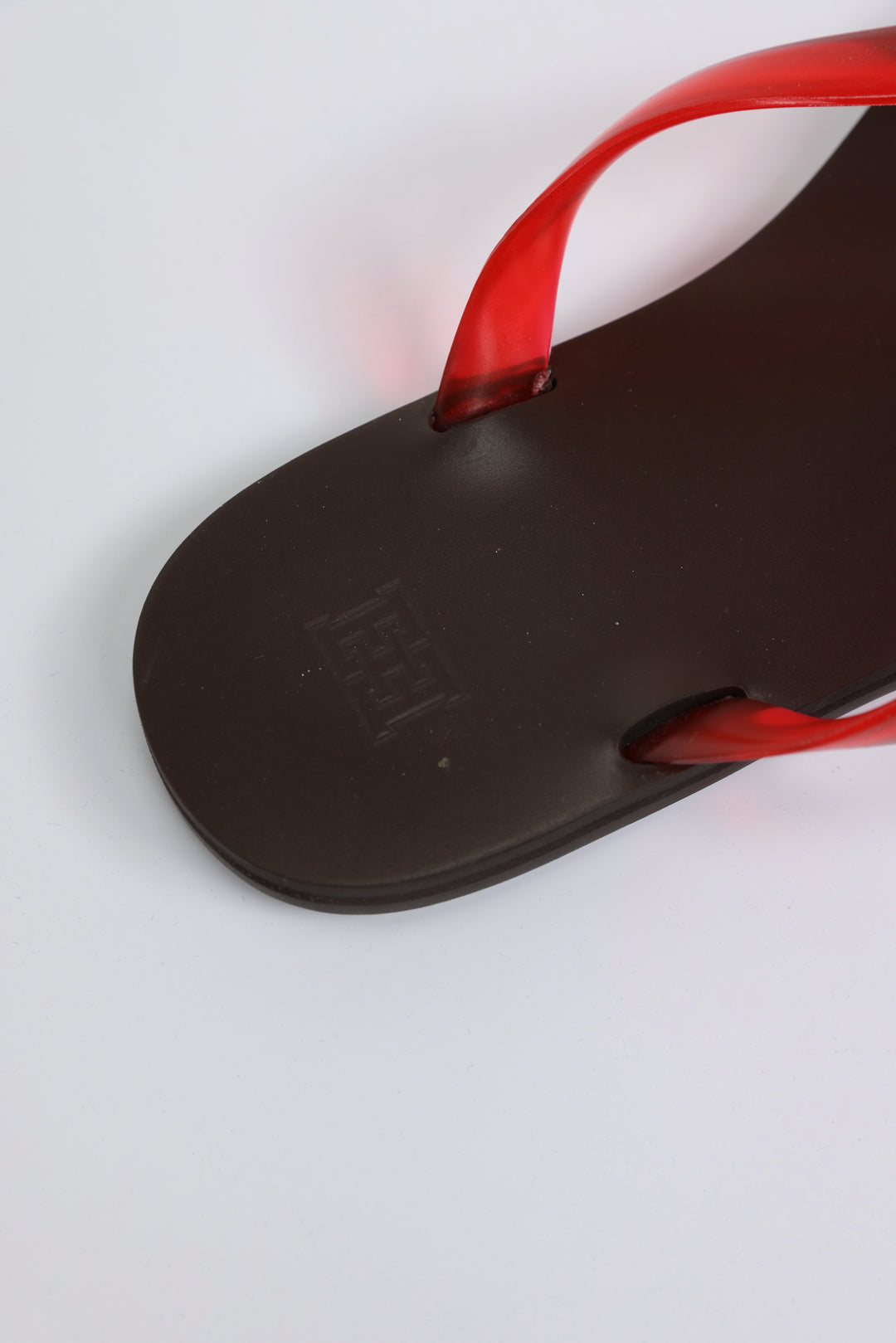 Clean Translucent Red Flip Flops