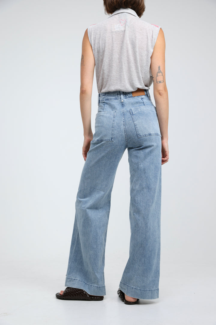 Star 502 Washed Light Blue Denim