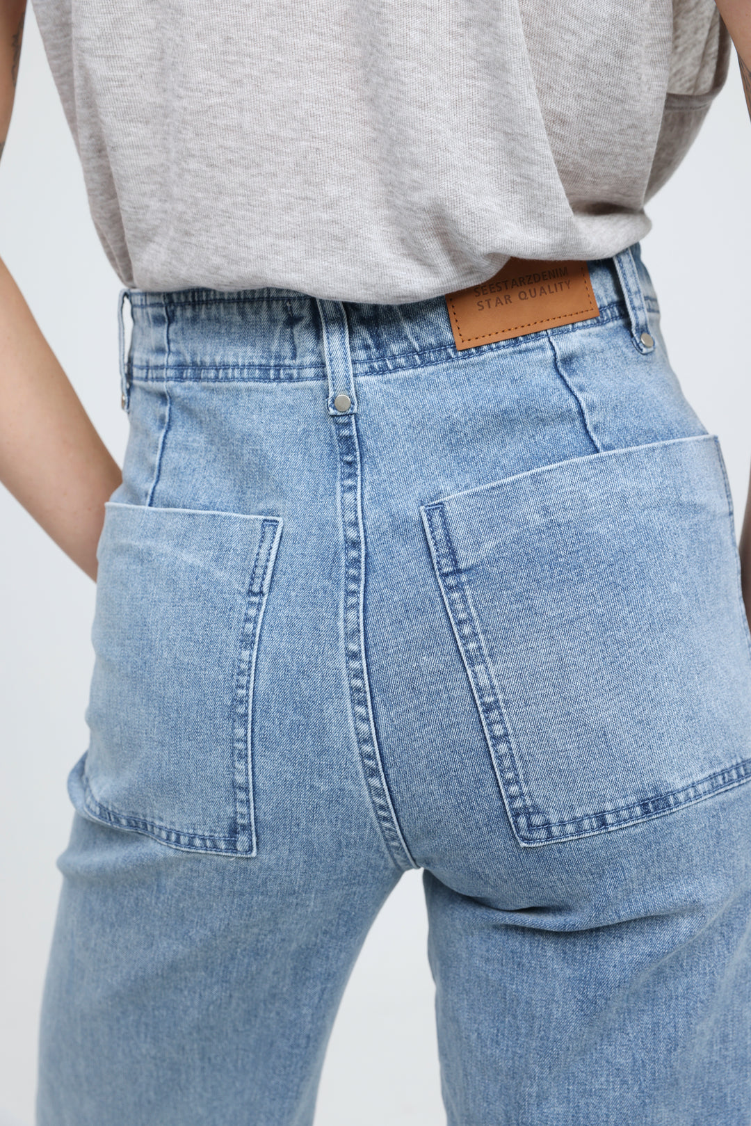 Star 502 Washed Light Blue Denim