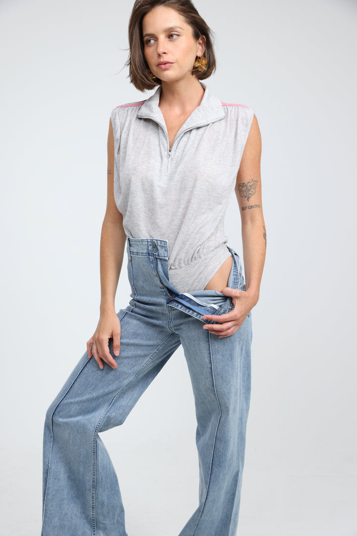 SweetPop Grey Bodysuit