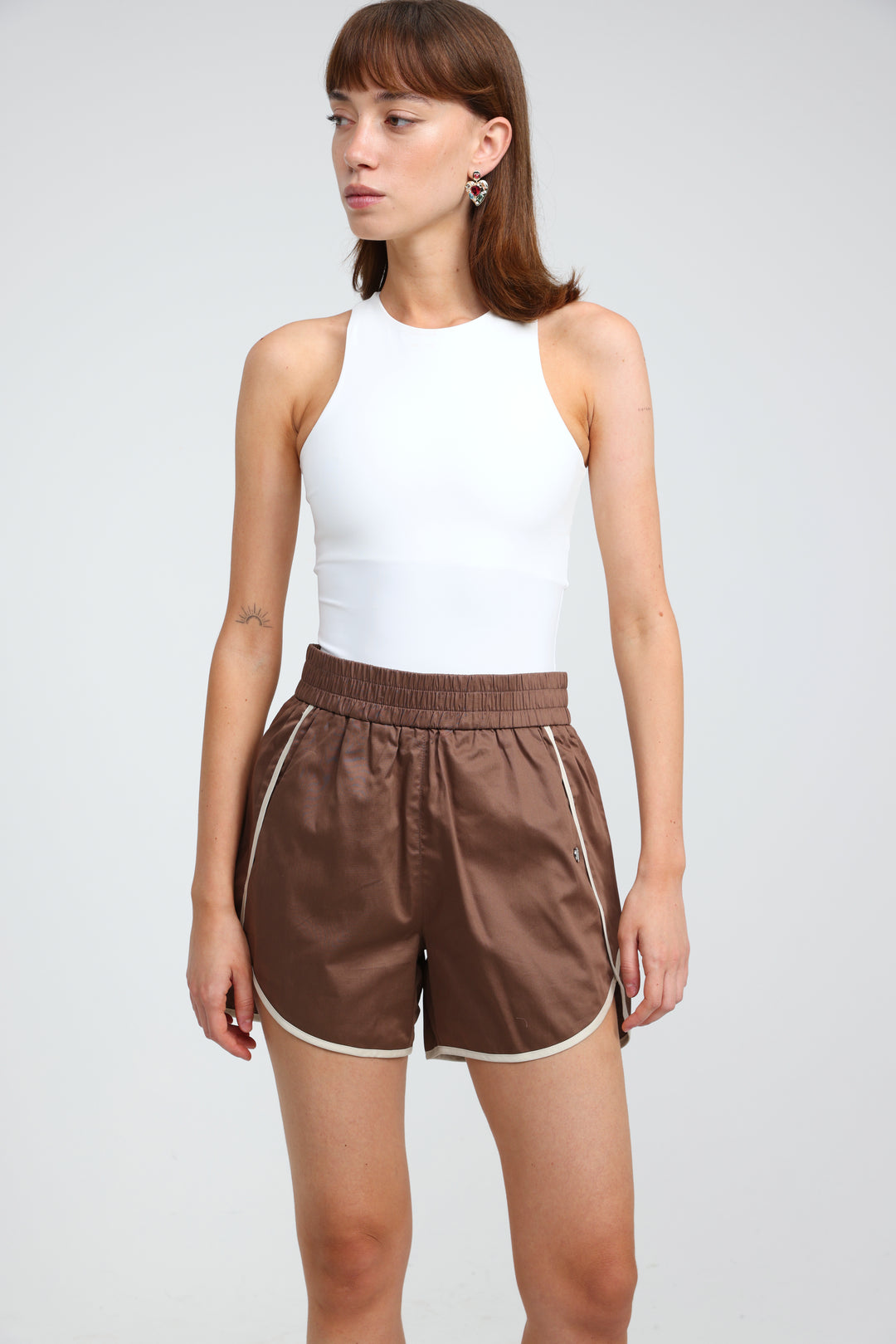 Buni's Brown Piped Shorts