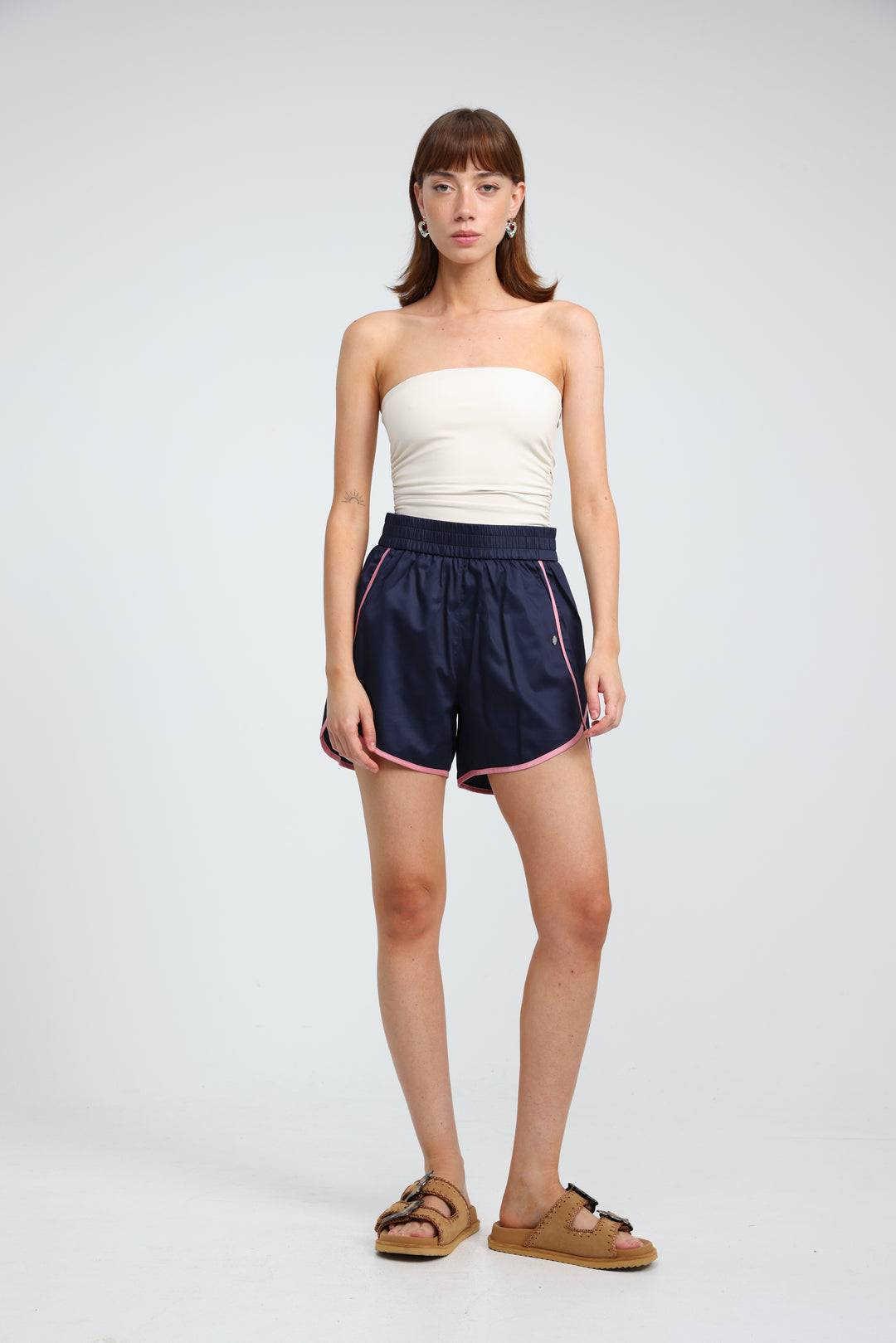 Buni's Navy Piped Shorts