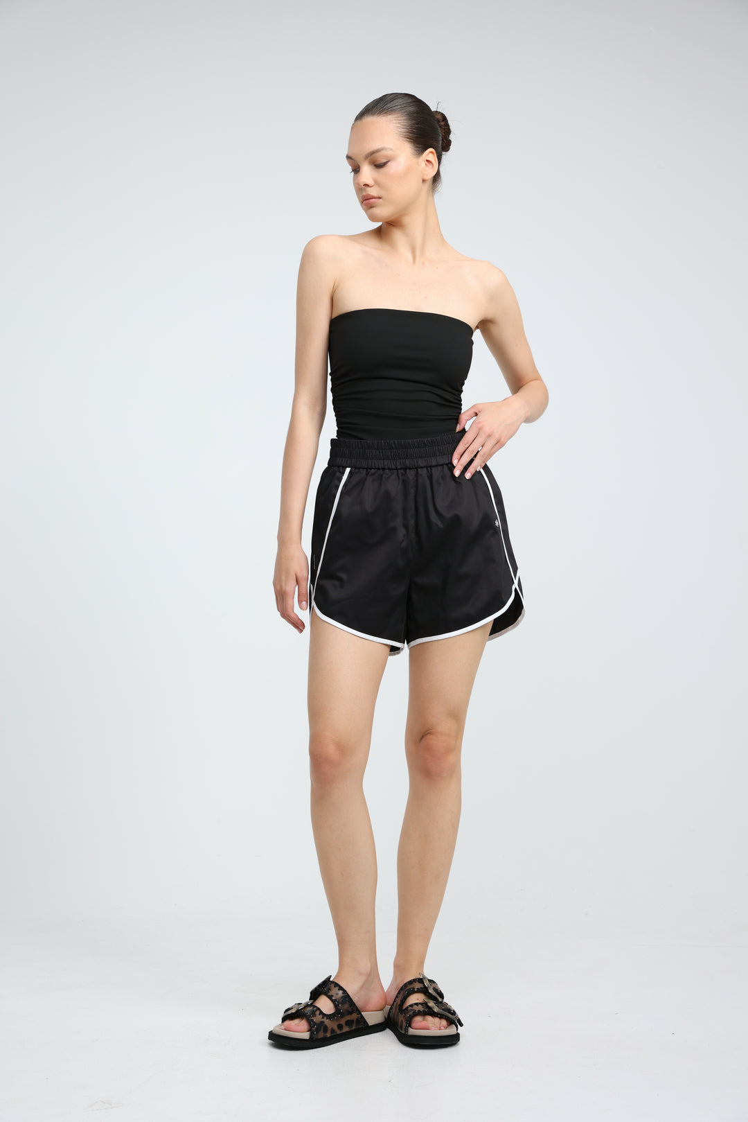 Buni's Black Piped Shorts