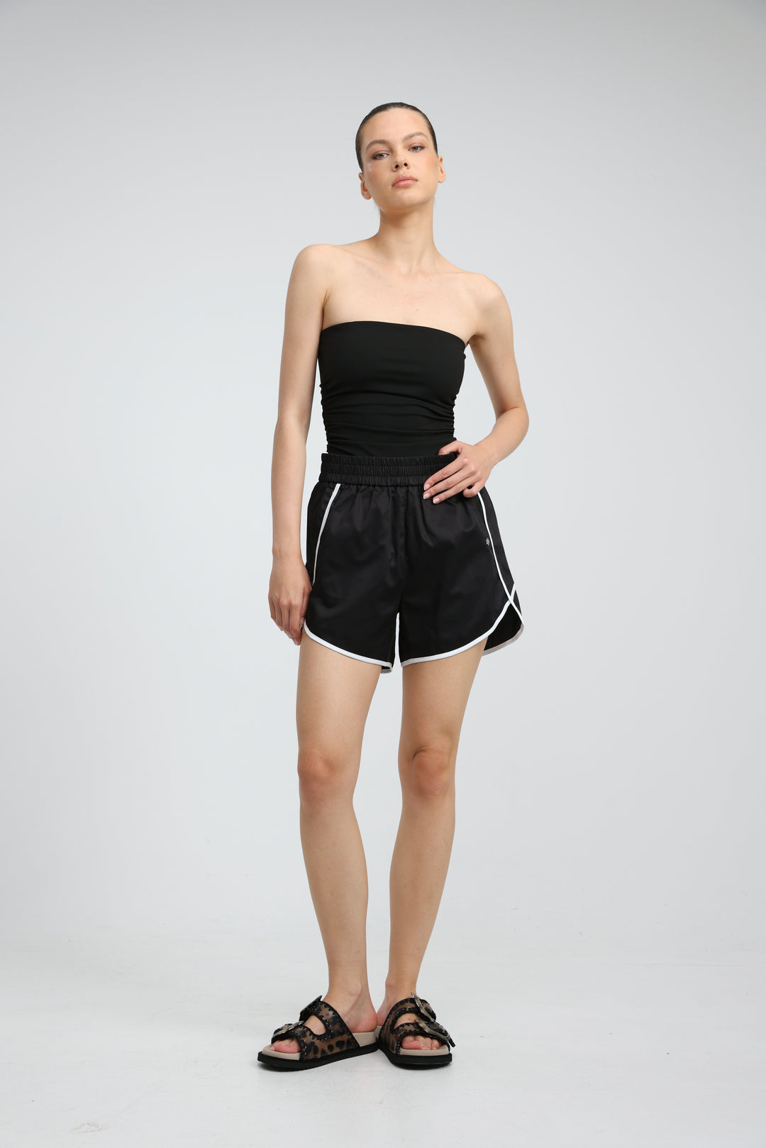 Buni's Black Piped Shorts