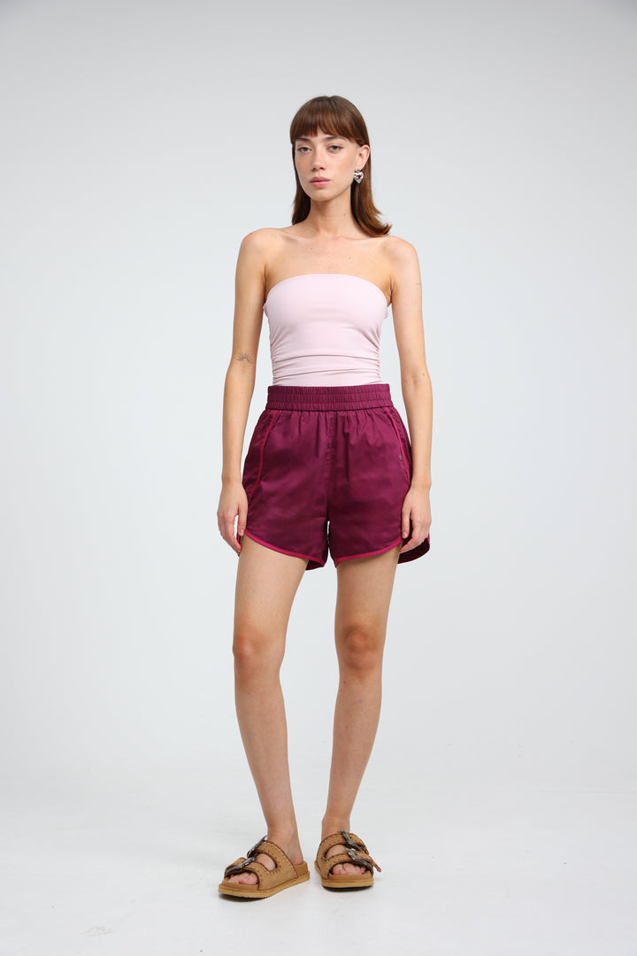 Buni's Wine Piped Shorts