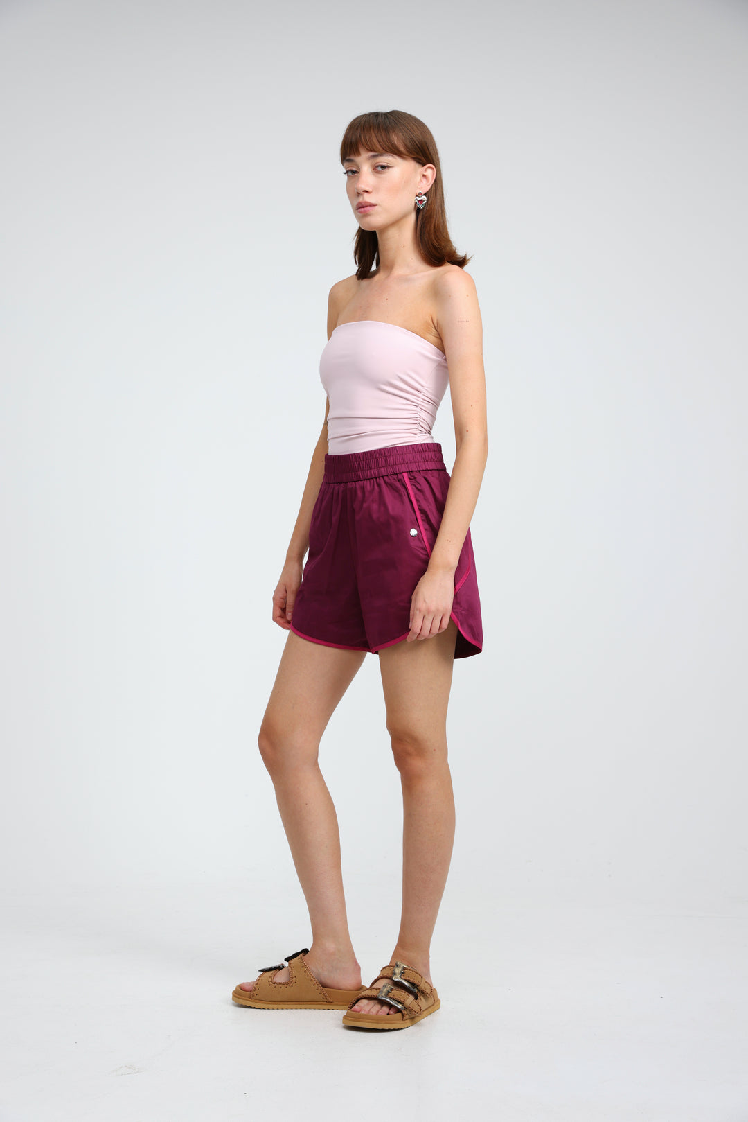 Buni's Wine Piped Shorts