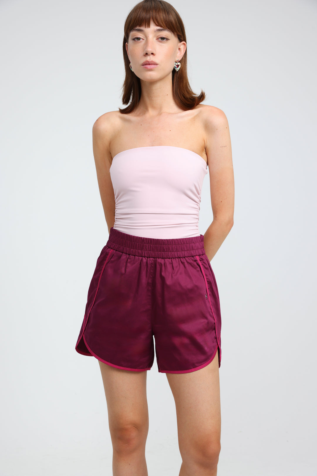 Buni's Wine Piped Shorts