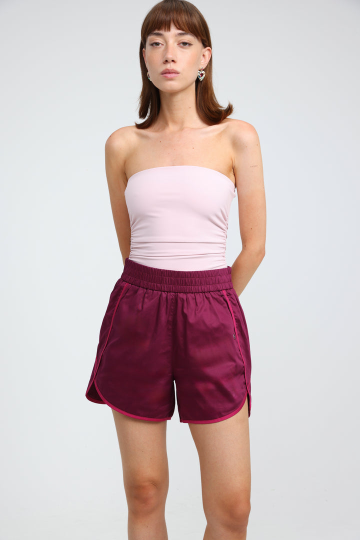Buni's Wine Piped Shorts