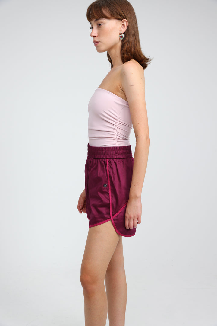 Buni's Wine Piped Shorts