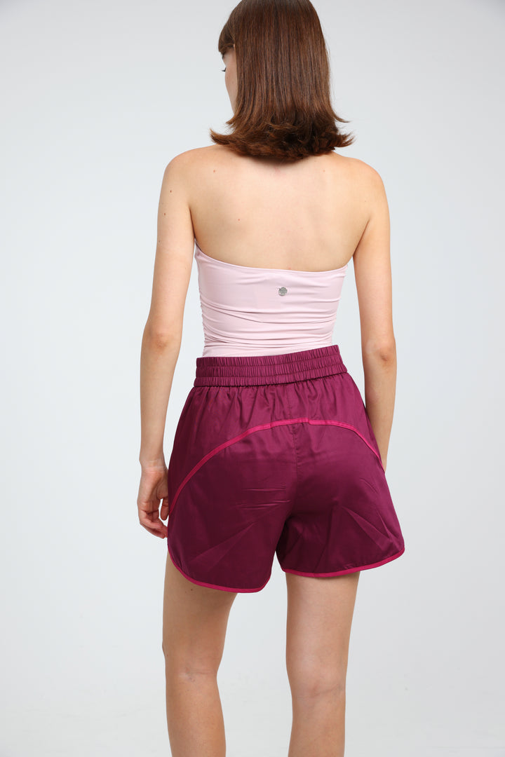 Buni's Wine Piped Shorts