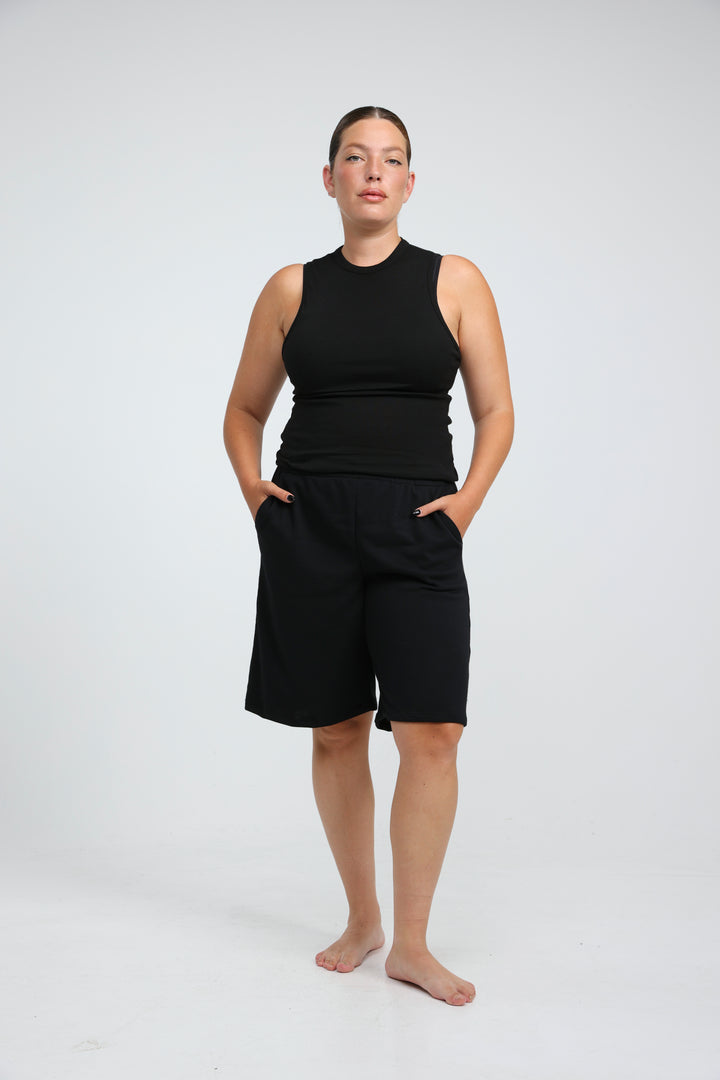 Clean38 Black Bermuda Shorts