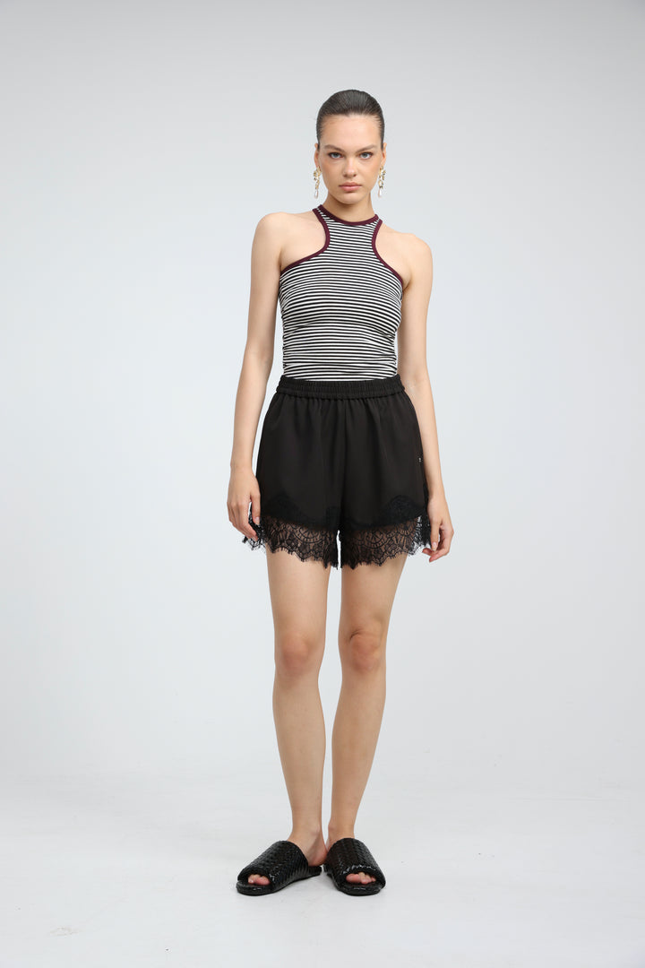CottonSugar Black Striped Tank
