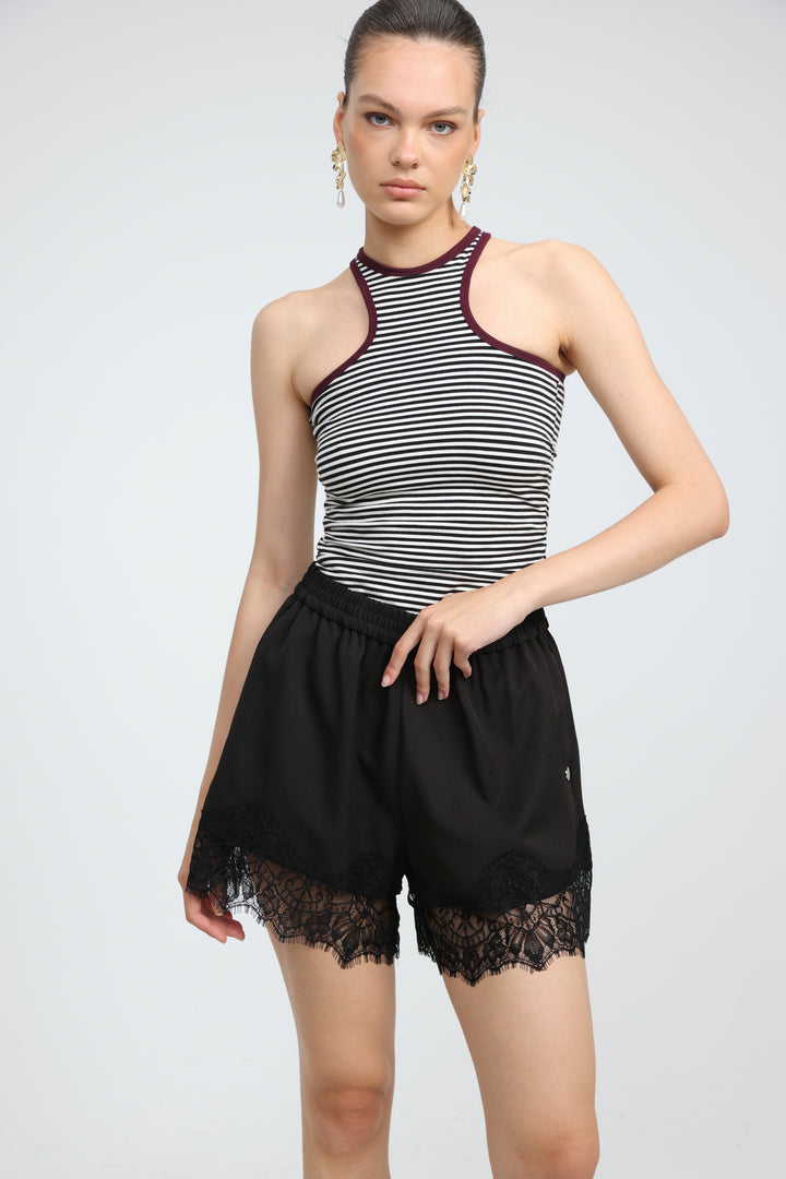 CottonSugar Black Striped Tank