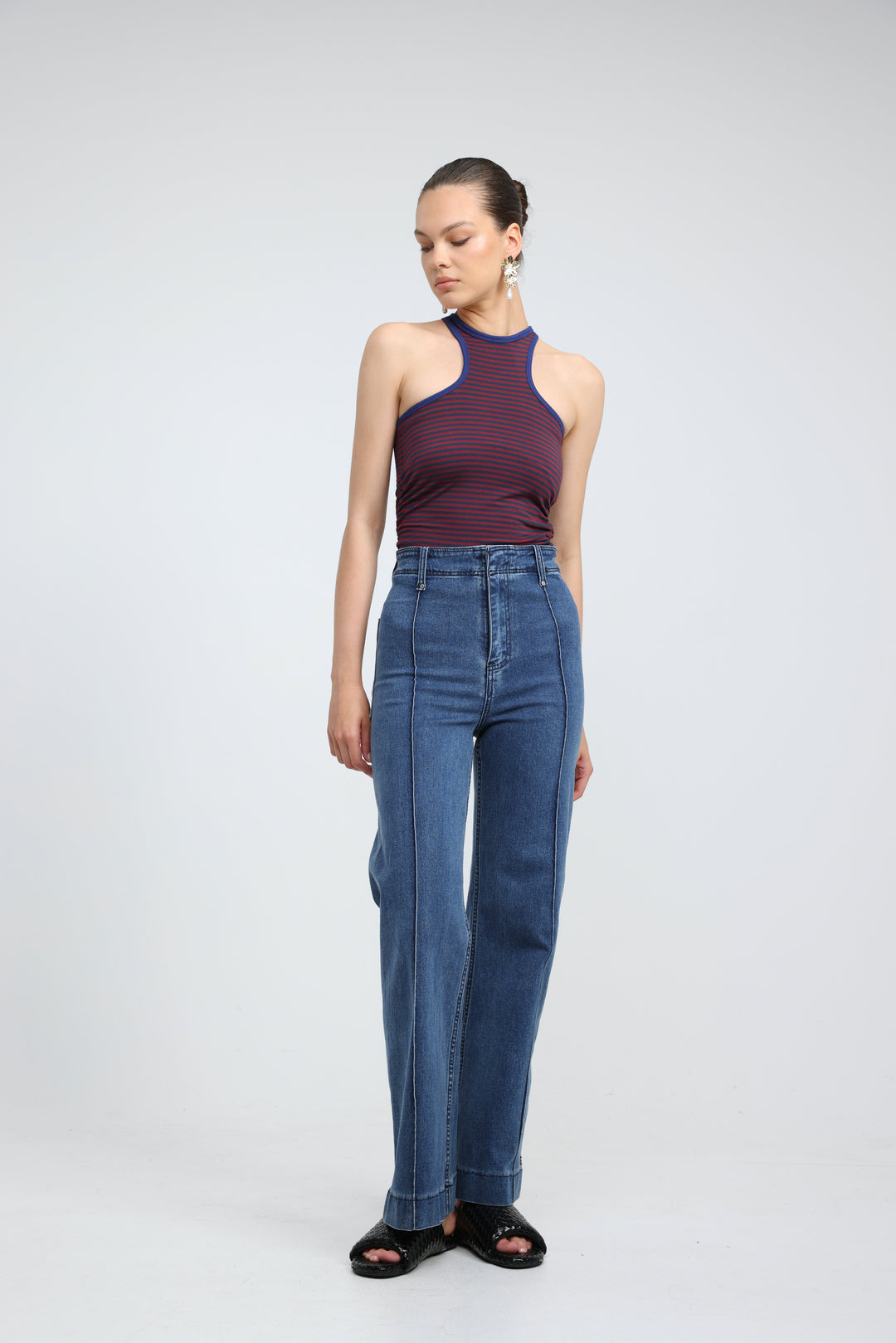 CottonSugar Wine Striped Tank