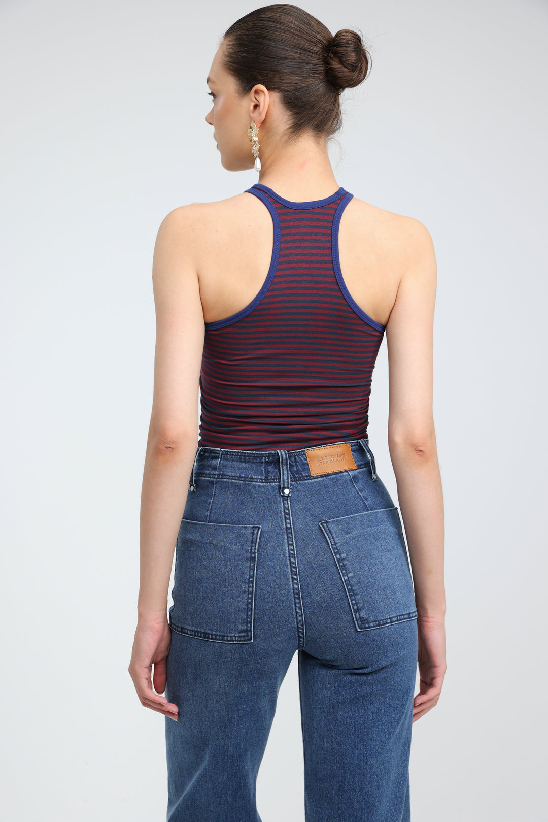CottonSugar Wine Striped Tank