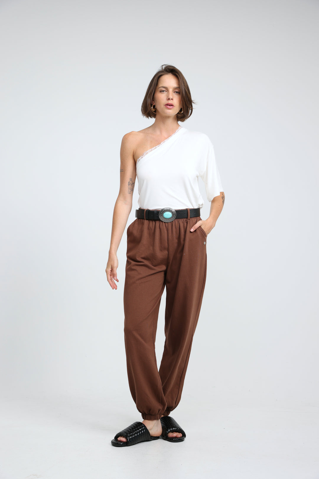 Candy White One Shoulder Top