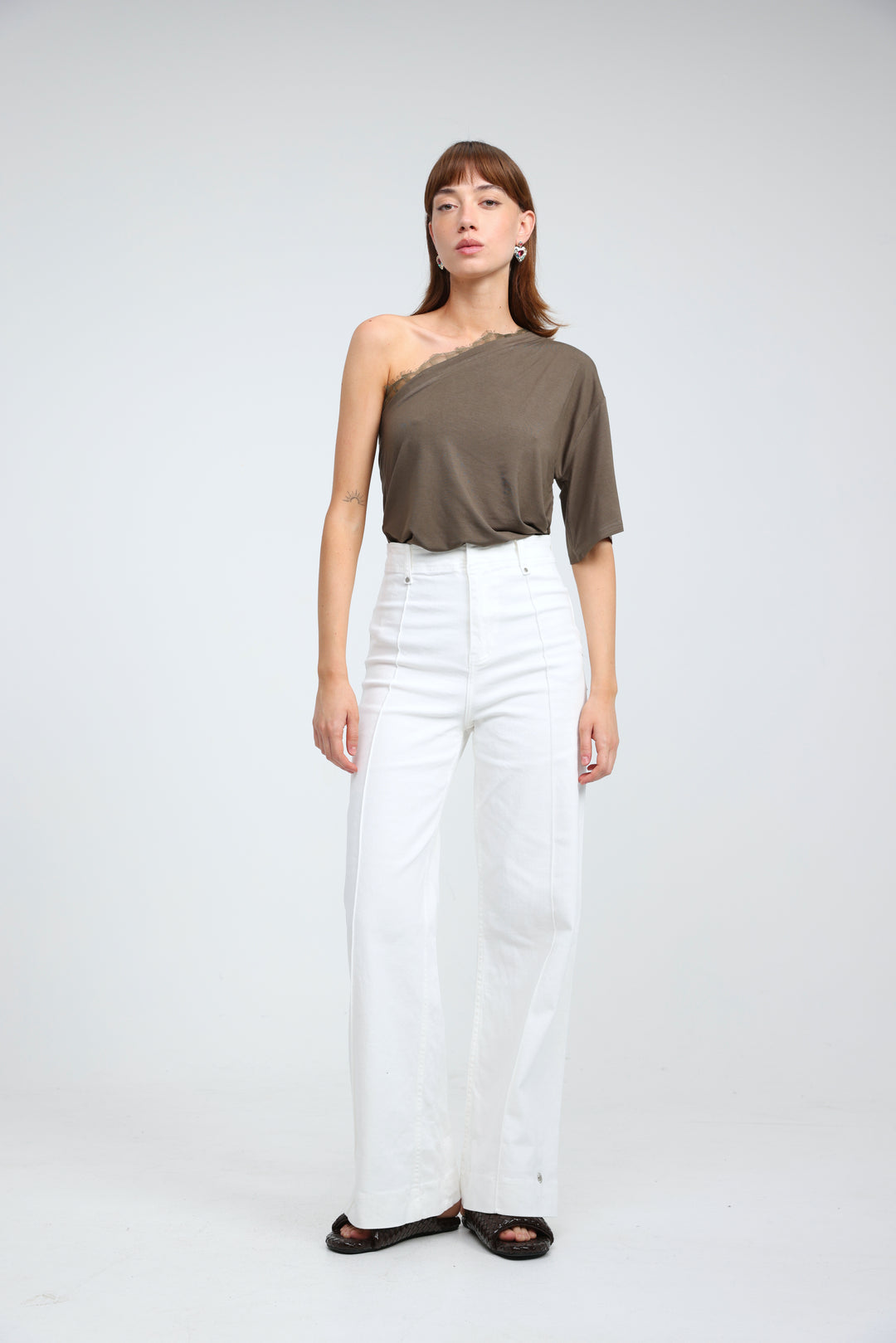 Candy Olive One Shoulder Top