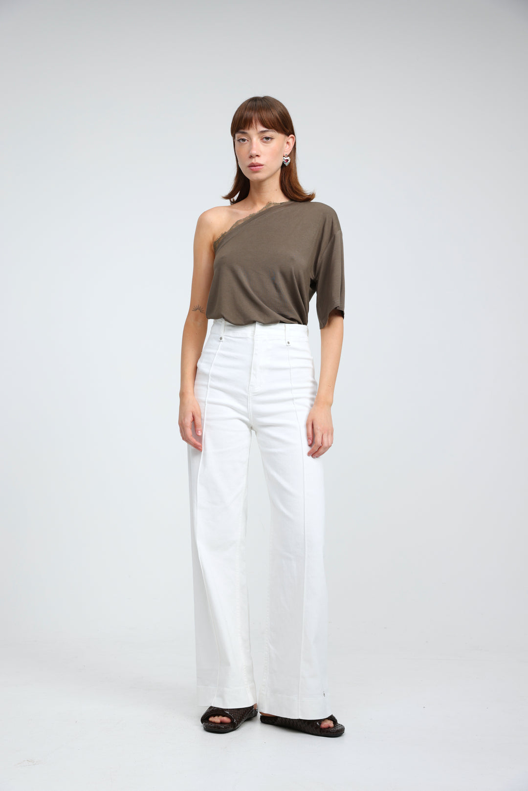 Candy Olive One Shoulder Top