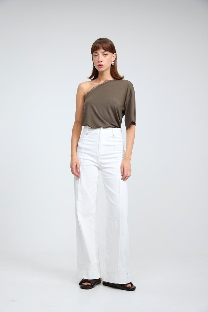 Candy Olive One Shoulder Top