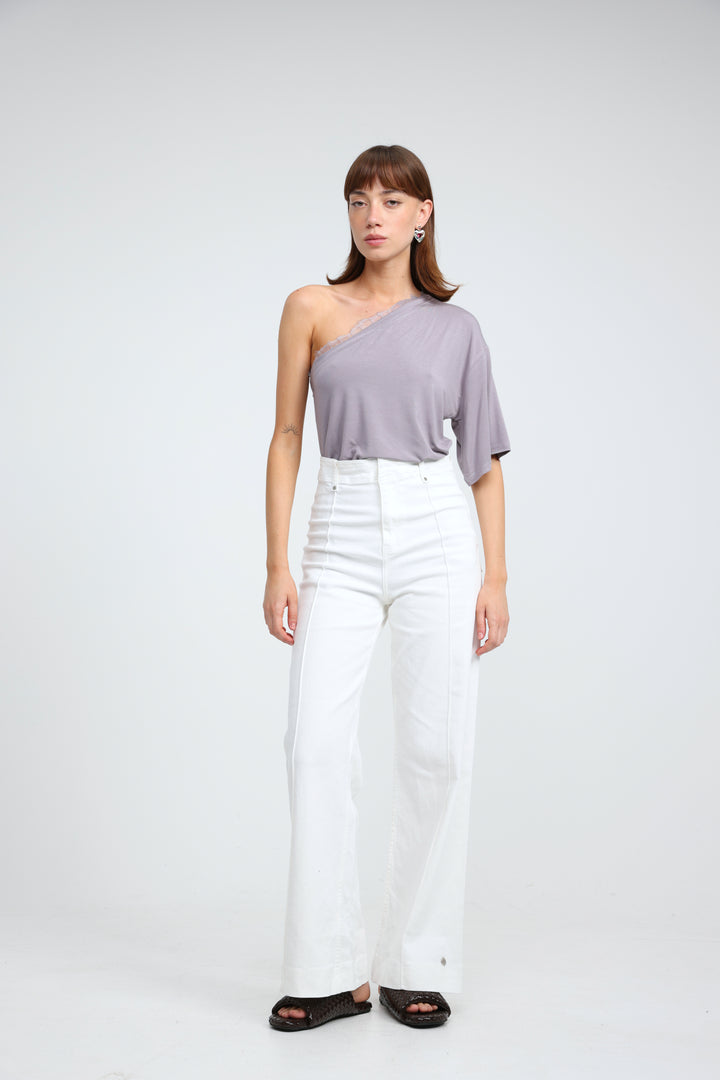 Candy Lilac One Shoulder Top