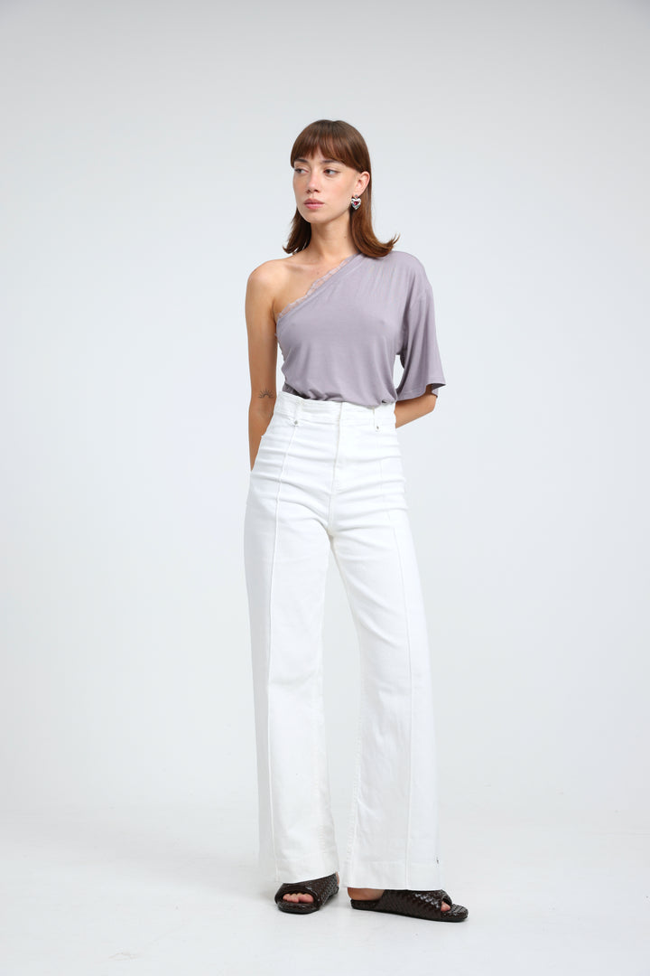 Candy Lilac One Shoulder Top