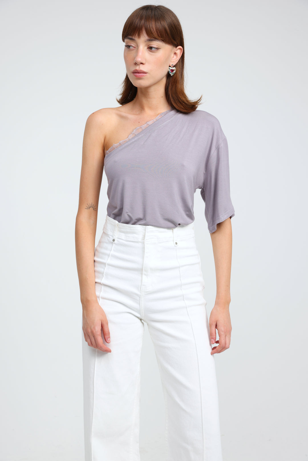 Candy Lilac One Shoulder Top