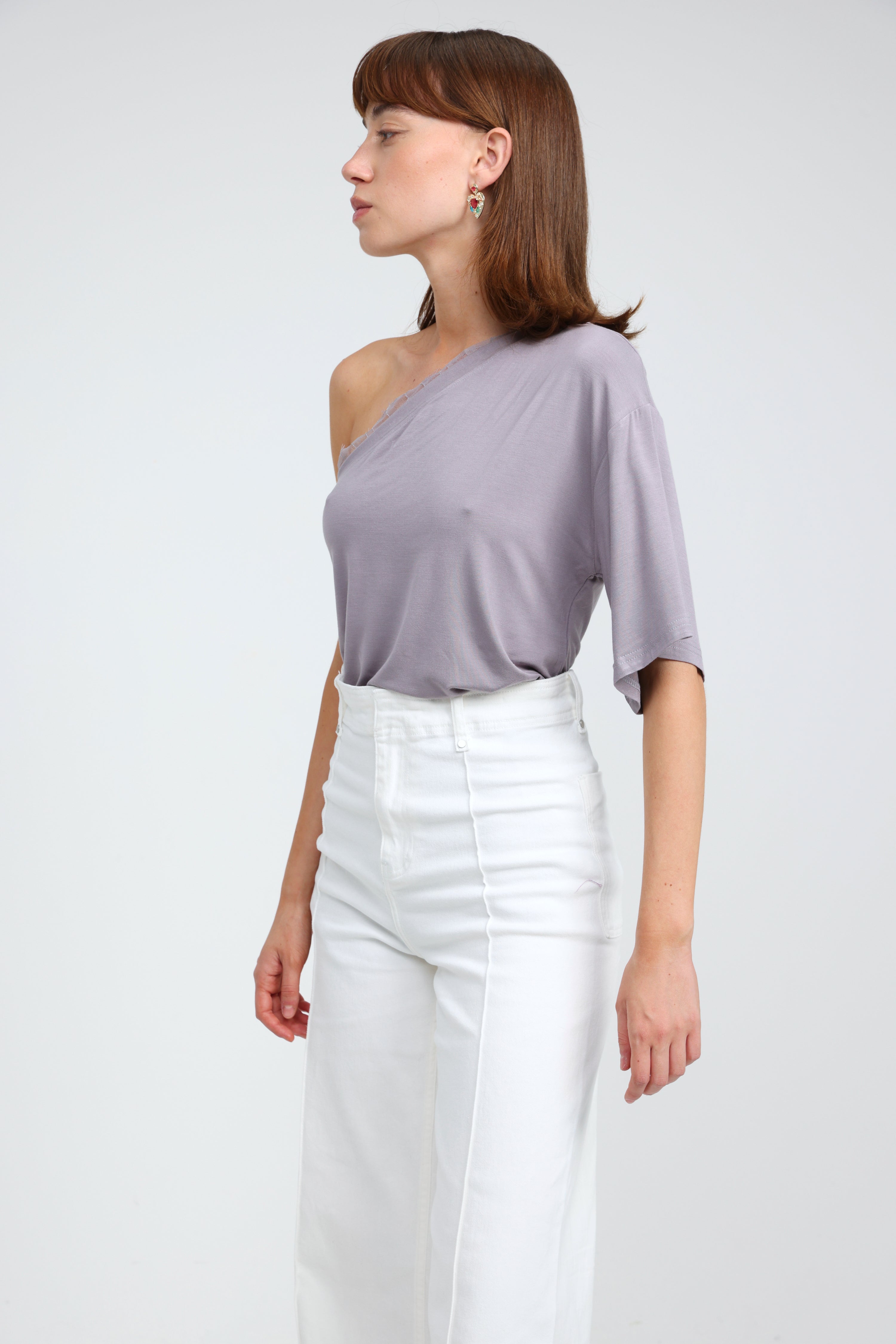 Candy Lilac One Shoulder Top – SEESTARZ
