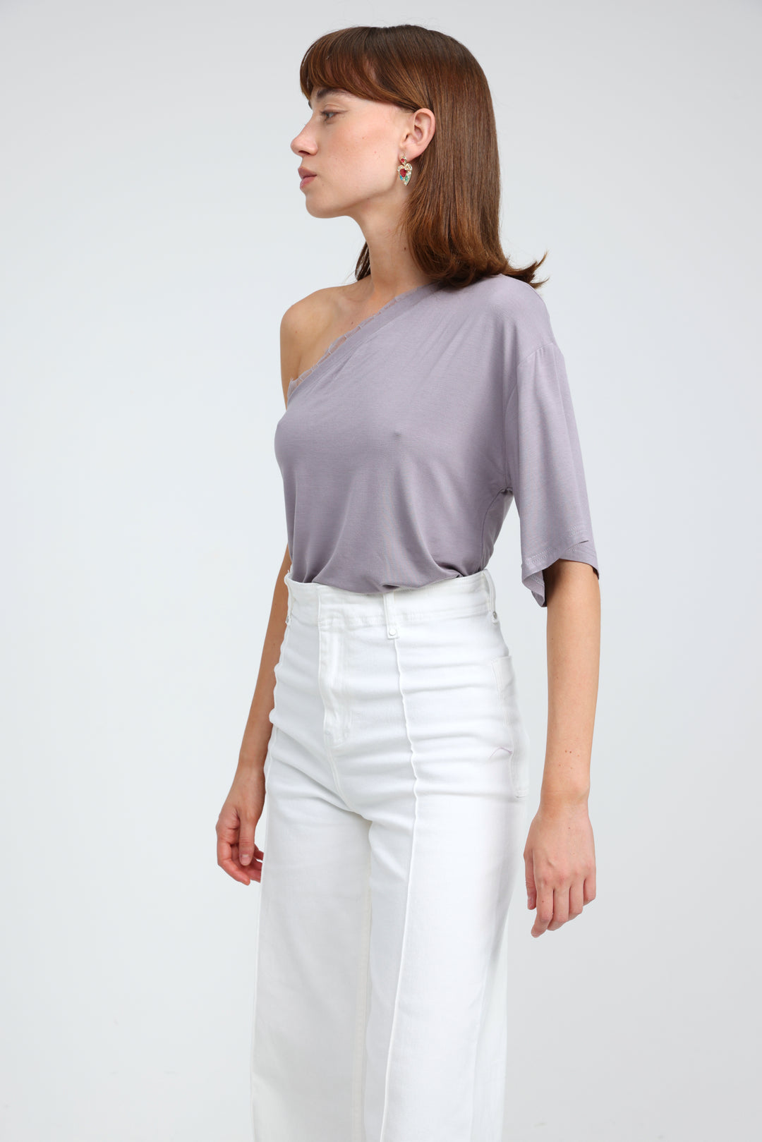 Candy Lilac One Shoulder Top