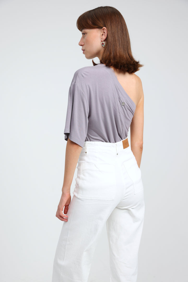 Candy Lilac One Shoulder Top