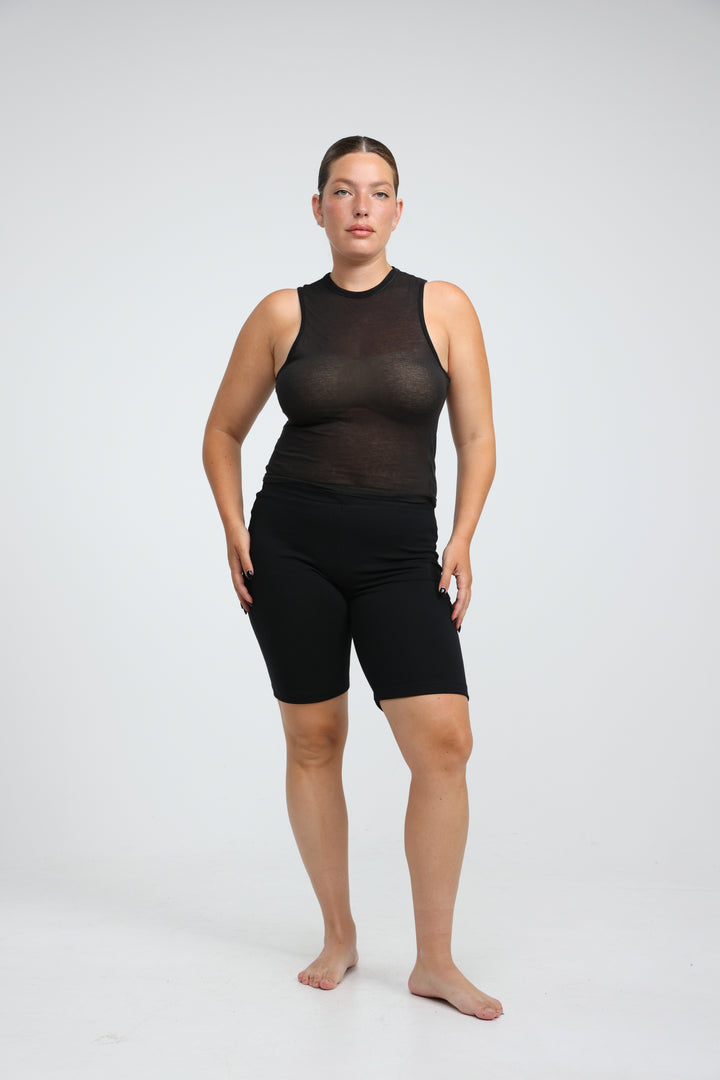 Clean39 Black Biker Shorts