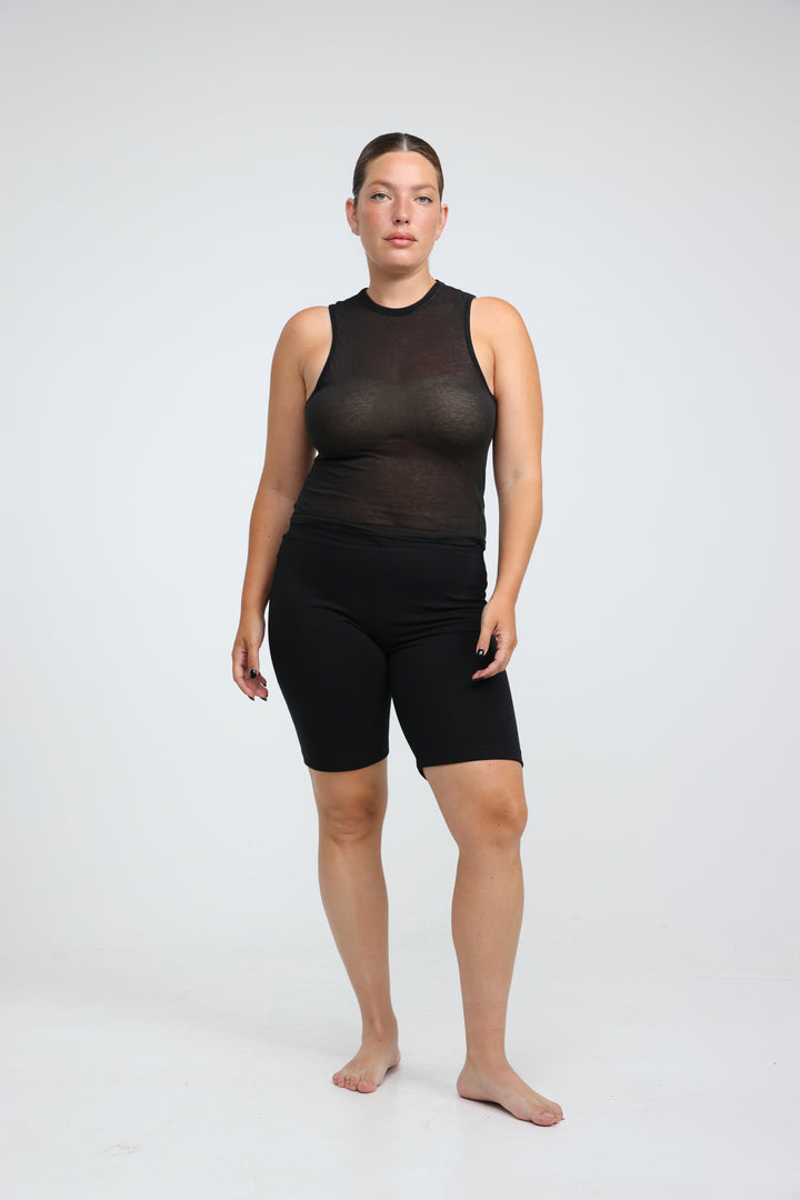 Clean39 Black Biker Shorts