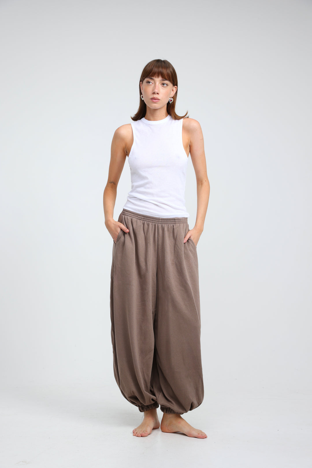 Clean40 Brown Balloon Joggers