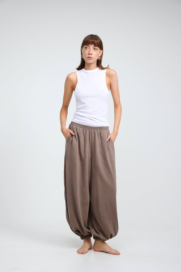 Clean40 Brown Balloon Joggers