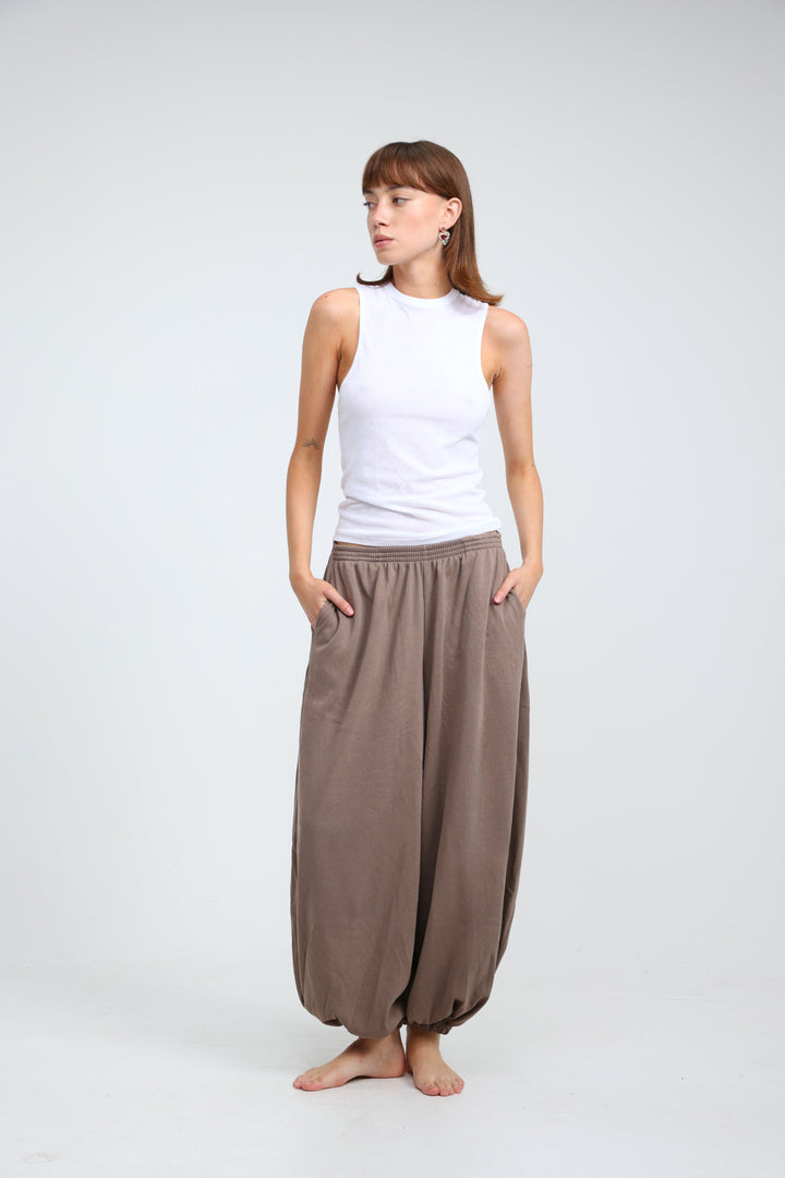 Clean40 Brown Balloon Joggers