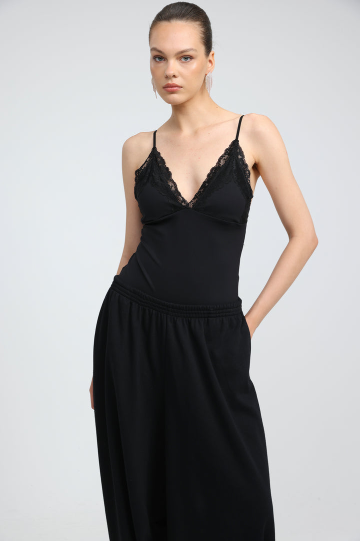 Chai Black Bodysuit