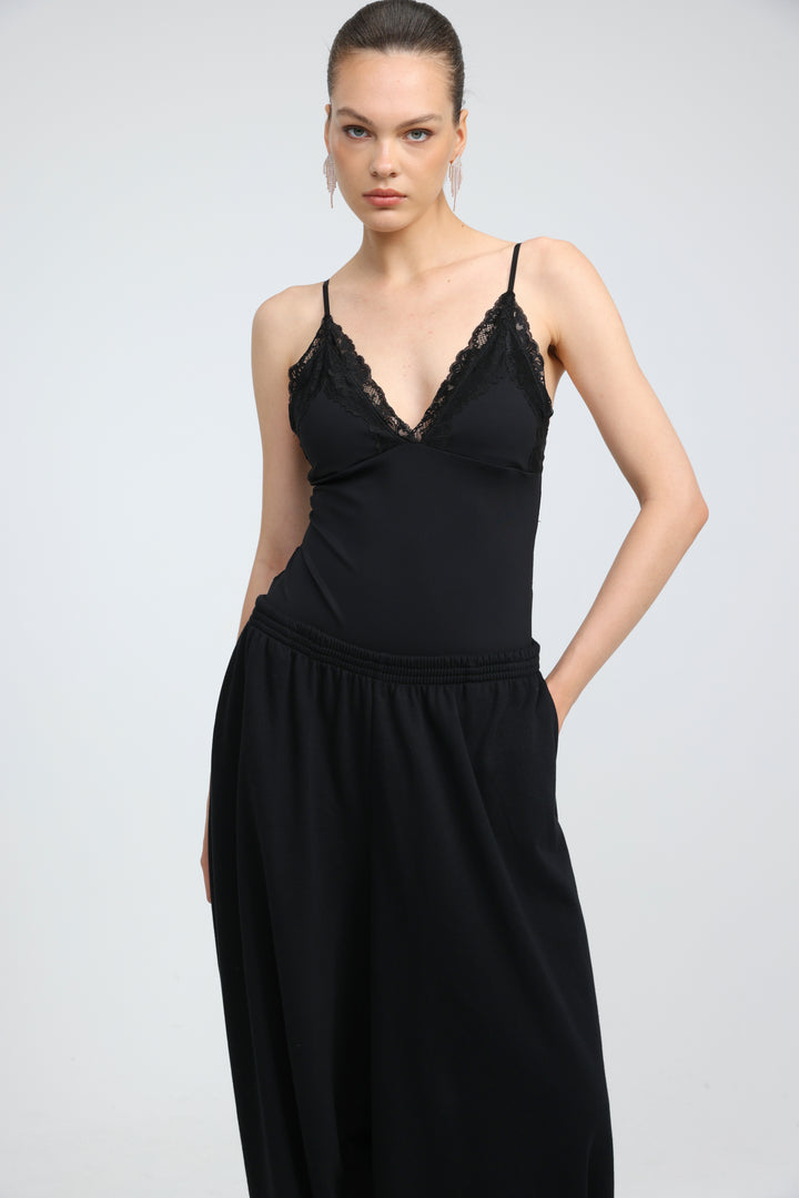 Chai Black Bodysuit