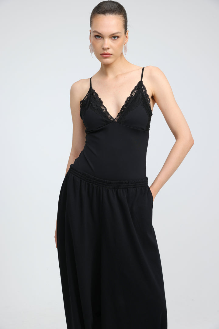 Chai Black Bodysuit